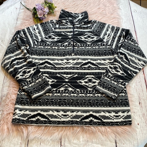 Eddie Bauer Radiator Arztec Patterned Fleece 2.0 Pullover sz L - Picture 1 of 11
